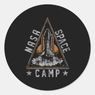 Nasa Space Camp Triangle Runder Aufkleber