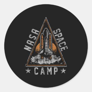 Nasa Space Camp Triangle Runder Aufkleber