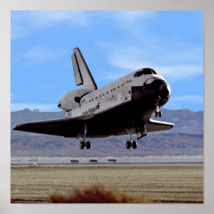 NASA Space Shuttle Atlantis landet auf Edwards AFB Poster