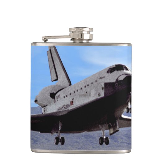 NASA Space Shuttle Atlantis Landung Edwards AFB Flachmann (Vorderseite)