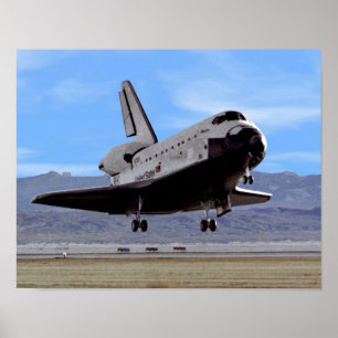 NASA Space Shuttle Atlantis Landung Edwards AFB Poster
