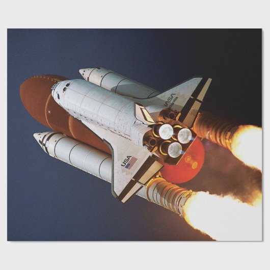 NASA Space Shuttle Atlantis Start STS-45 Geschenkpapier (Flach)