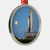 NASA Space Shuttle Atlantis STS-86 Launch Rollout Silbernes Ornament (Rechts)