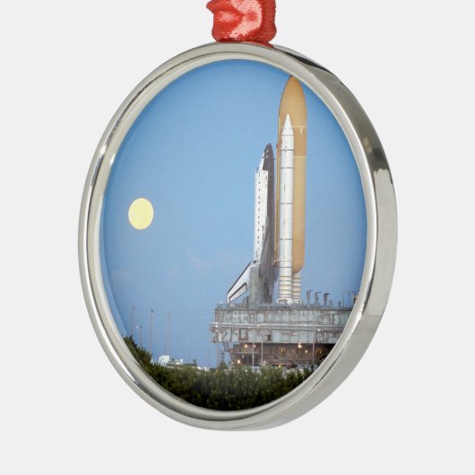 NASA Space Shuttle Atlantis STS-86 Launch Rollout Silbernes Ornament (Links)