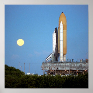 NASA Space Shuttle Atlantis STS-86 Startvorbereitu Poster