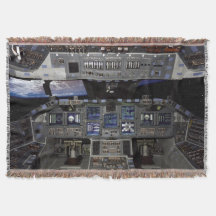 NASA Space Shuttle Cockpit Earth Orbit Window View