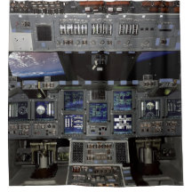 NASA Space Shuttle Cockpit Earth Orbit Window View