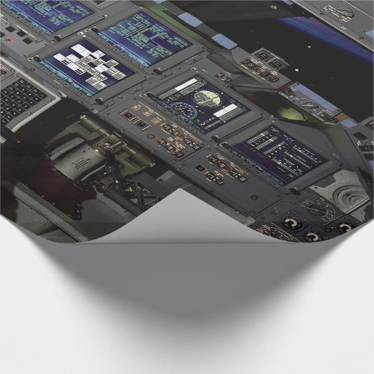 NASA Space Shuttle Cockpit Earth Orbit Window View Geschenkpapier (Ecke)