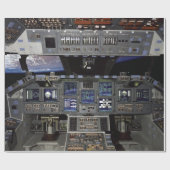 NASA Space Shuttle Cockpit Earth Orbit Window View Geschenkpapier (Flach)