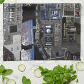NASA Space Shuttle Cockpit Earth Orbit Window View Geschirrtuch (Gefaltet)