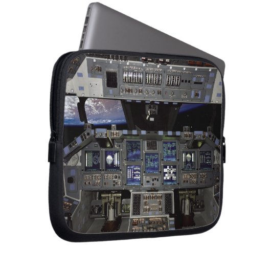 NASA Space Shuttle Cockpit Earth Orbit Window View Laptopschutzhülle (Vorne Rechts)