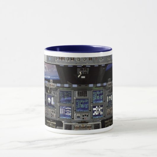 NASA Space Shuttle Cockpit Earth Orbit Window View Tasse (Zentrum)