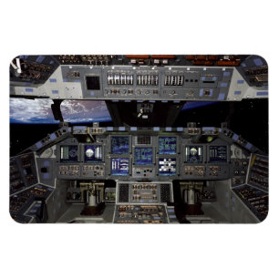 NASA-Space-Shuttle-Cockpit-Erde-Umlaufbahn-Fenster Magnet