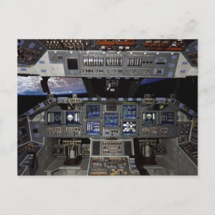 NASA Space Shuttle Cockpit Erdorbit-Fensterblick Postkarte