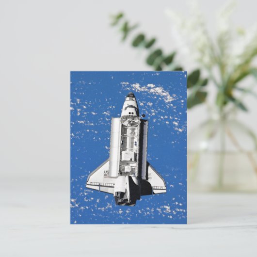 NASA Space Shuttle Discovery Earth Orbit Postkarte (Stehend Vorderseite)