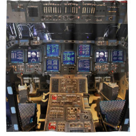 NASA Space Shuttle Endeavour Flug Deck Cockpit Duschvorhang