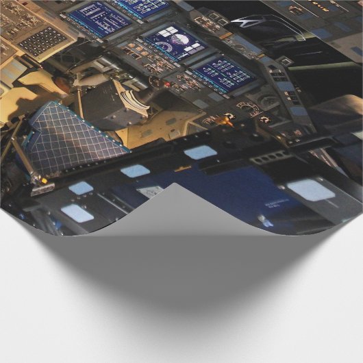 NASA Space Shuttle Endeavour Flug Deck Cockpit Geschenkpapier (Ecke)