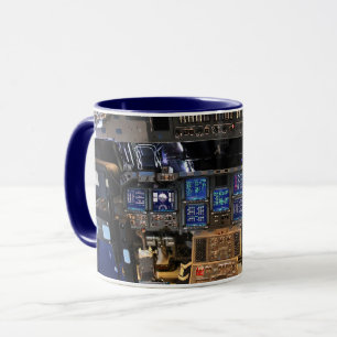 NASA Space Shuttle Endeavour Flug Deck Cockpit Tasse
