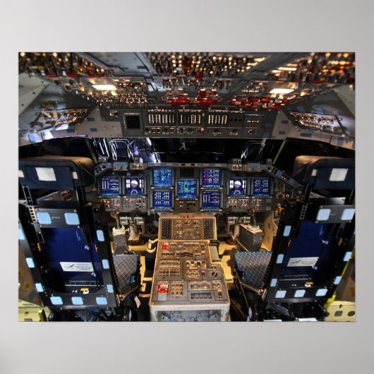 NASA Space Shuttle Endeavour Flugdeck Cockpit Poster (Vorne)