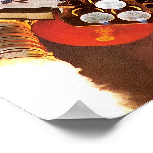 NASA Space Shuttle Launch Van Gogh Starry Night Po Poster (Ecke)