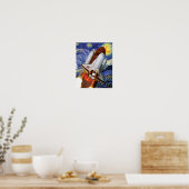 NASA Space Shuttle Launch Van Gogh Starry Night Po Poster (Küche)