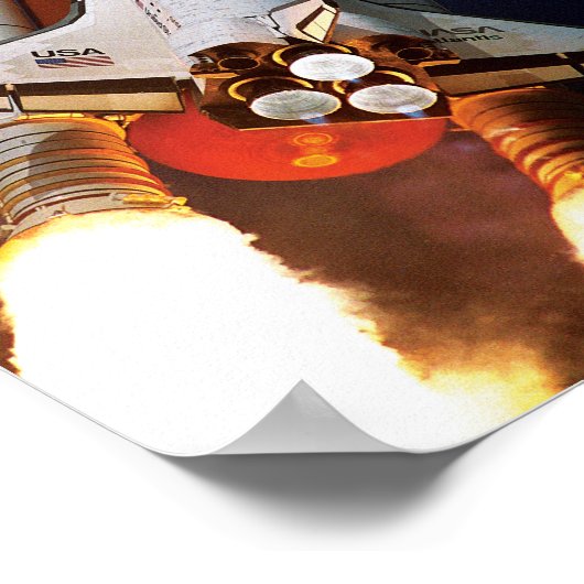 NASA Space Shuttle Start STS-45 Poster (Ecke)