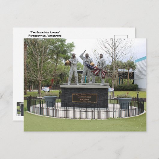 Nasa Statue Der Adler hat Postkarte gelandet (Vorne/Hinten)