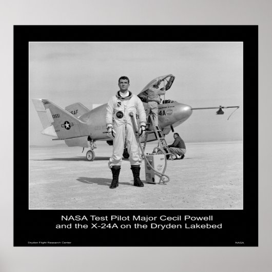 NASA-Testpilot Cecil Powell Poster (Vorne)