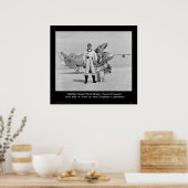 NASA-Testpilot Cecil Powell Poster (Küche)