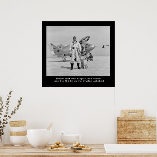 NASA-Testpilot Cecil Powell Poster (Küche)