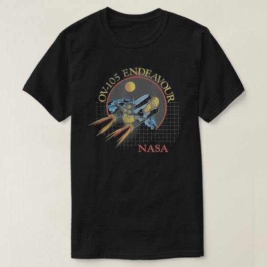 NASA Vintag Endeavour Tourismus T-Shirt (Design vorne)