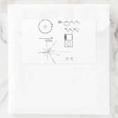 NASA Voyager Golden Record Rechteckiger Aufkleber (Tasche)