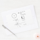 NASA Voyager Golden Record Rechteckiger Aufkleber (Umschlag)