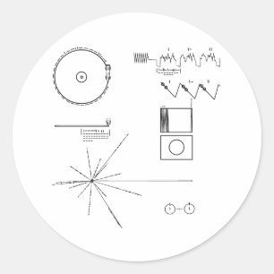 NASA Voyager Golden Record Runder Aufkleber