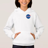 NASA Webspace Telescope Rocket White Kids" Hoodie (Vorderseite)