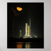 NASA-Weltraumbahnsystem-Rakete Artemis I Moonrise Poster (Vorne)