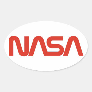 NASA-Wurm-Logo Ovaler Aufkleber