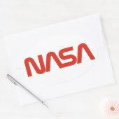 NASA-Wurm-Logo Ovaler Aufkleber (Umschlag)