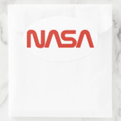 NASA-Wurm-Logo Ovaler Aufkleber (Tasche)