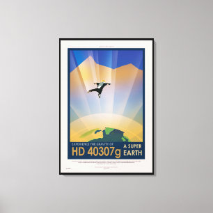 NASA Zukunft Reise Sci-Fi Poster - Supererde Leinwanddruck
