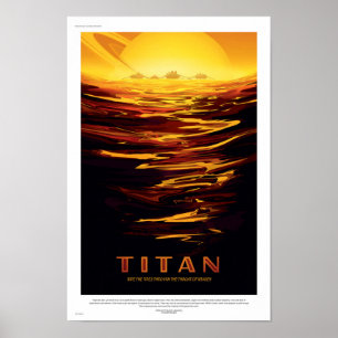 NASA Zukunftsreiseplakat - Saturnmond Titan Poster