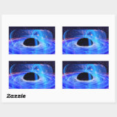 Nasas blaues schwarzes Loch Rechteckiger Aufkleber (Blatt)