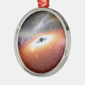 NASAs Massive Black Hole Silbernes Ornament (Links)