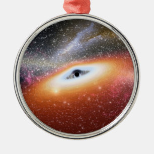NASAs Massive Black Hole Silbernes Ornament