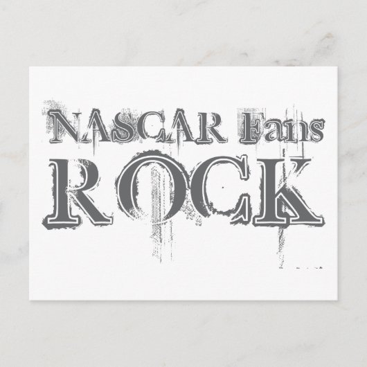 NASCAR Fans Rock Postkarte (Vorderseite)