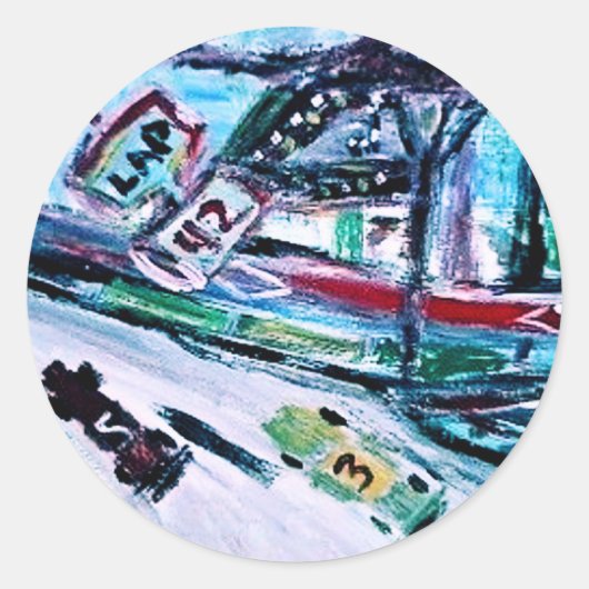 NASCAR RUNDER AUFKLEBER (Vorderseite)