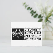 NASCAR-Überleben Postkarte (Stehend Vorderseite)