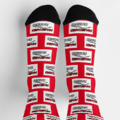 NASCARD RADIO Red Crew Socks Socken (Oben)