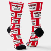 NASCARD RADIO Red Crew Socks Socken (Gewinkelt)