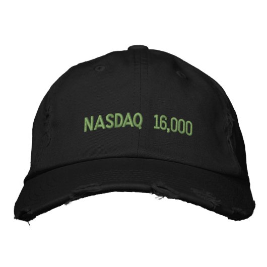 NASDAQ 16000 Stock Market Celebration Bestickte Baseballkappe (Vorderseite)